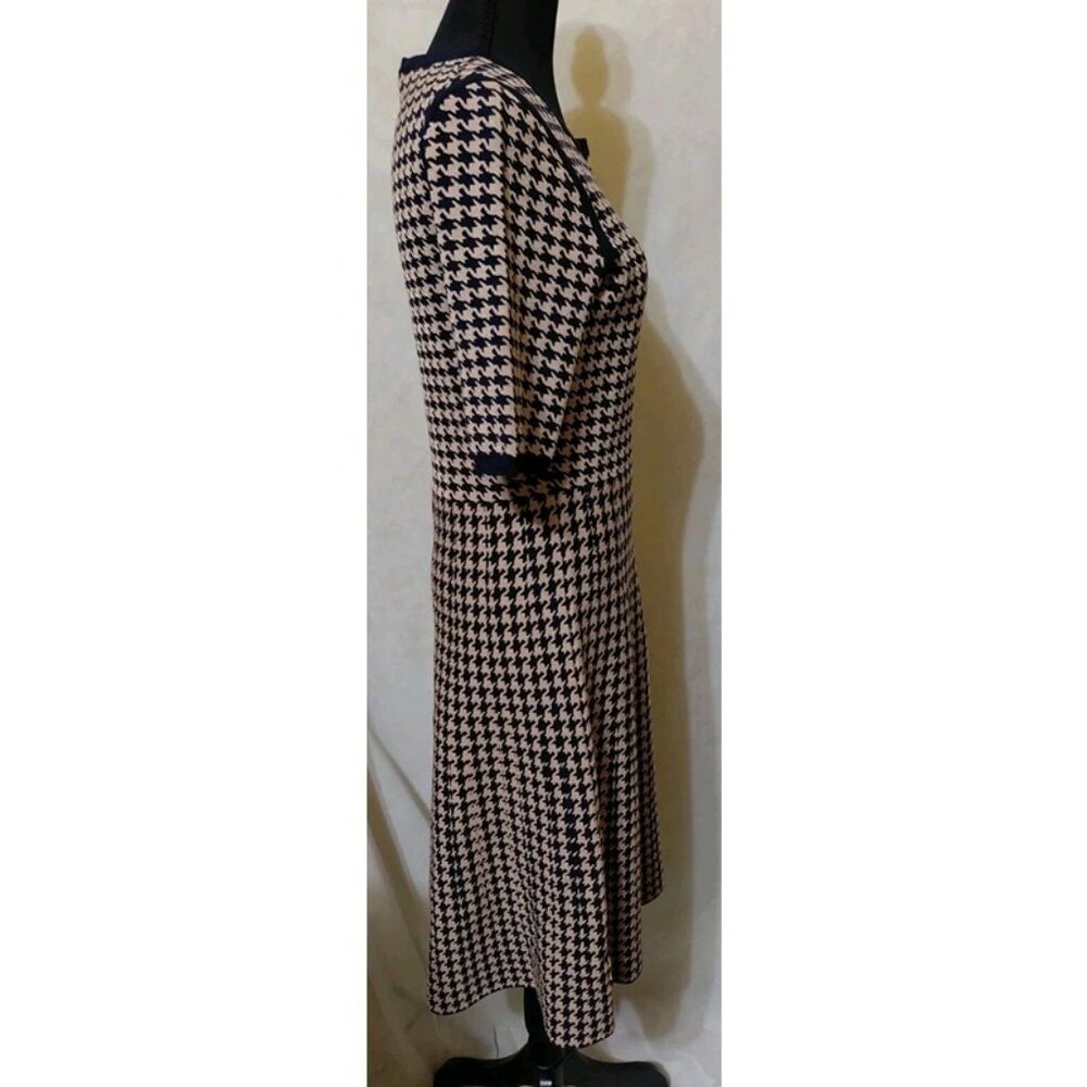 Ann Taylor Women's Small Houndstooth Pattern Blac… - image 3